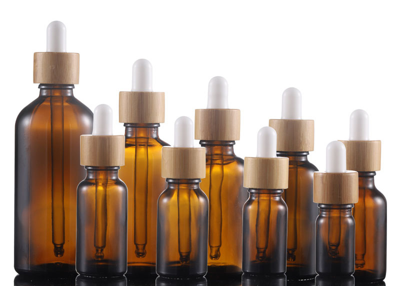 brown oil bottle